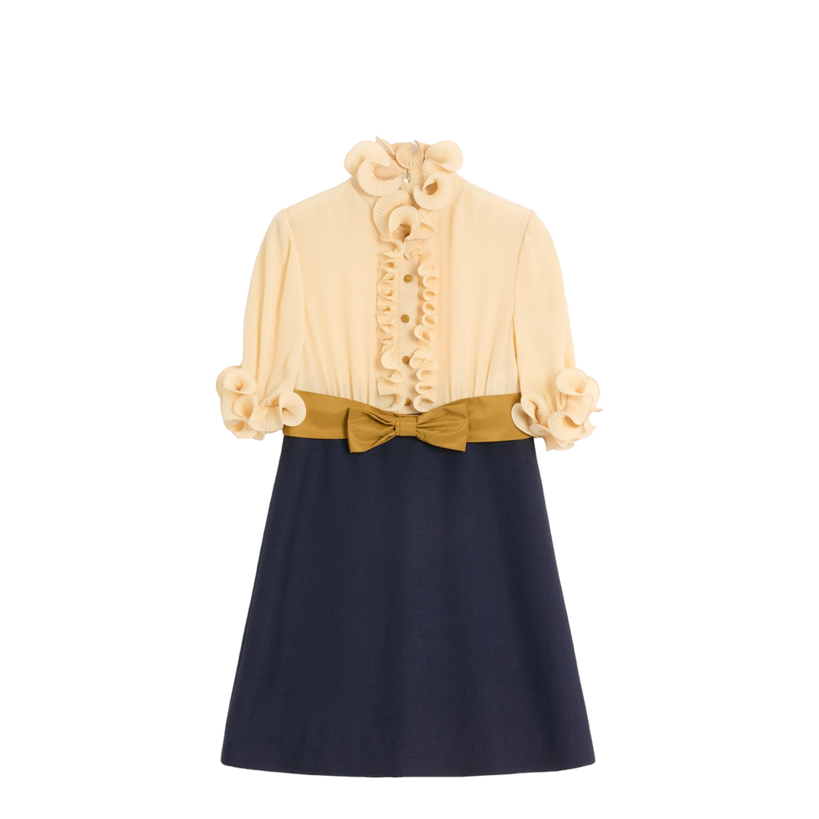 Crepe de Chine Short Dress