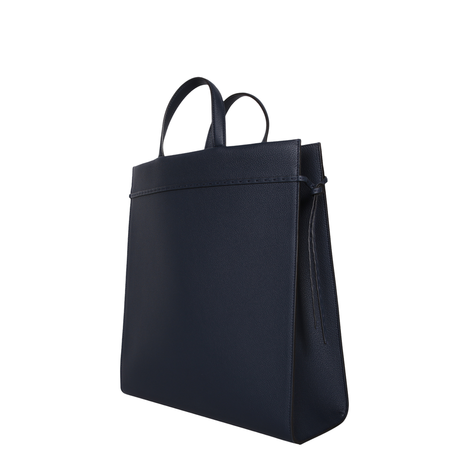Sunshine Medium Leather Tote Bags - Blue