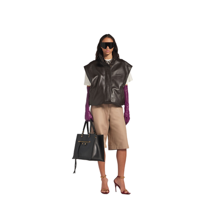 MAYFEYR - Balenciaga - Sleeveless Blouson In Shiny Soft Lambskin - A002FVTUS30
