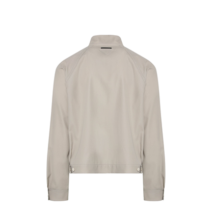 Sand-colored cotton zip-up jacket