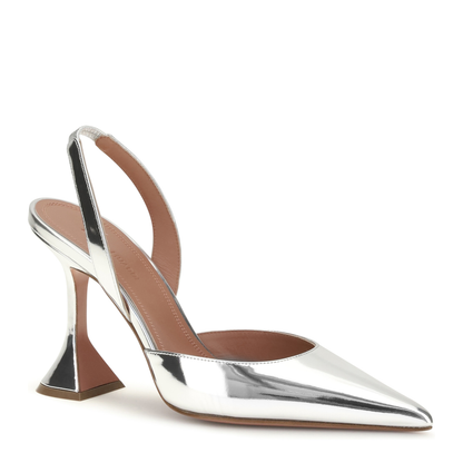 MAYFEYR - Amina Muaddi - Holli Mirror Finish Slingback Pumps - C9S352012HOL