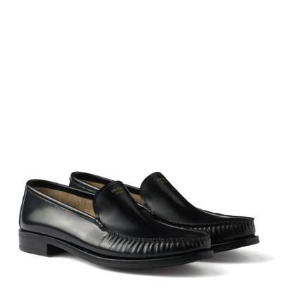 MAYFEYR - Prada - Brushed Fumé Leather Loafers - 1D991NFA020P39