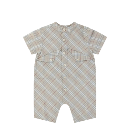 MAYFEYR - Burberry Kids - Check Cotton Playsuit - 8089277