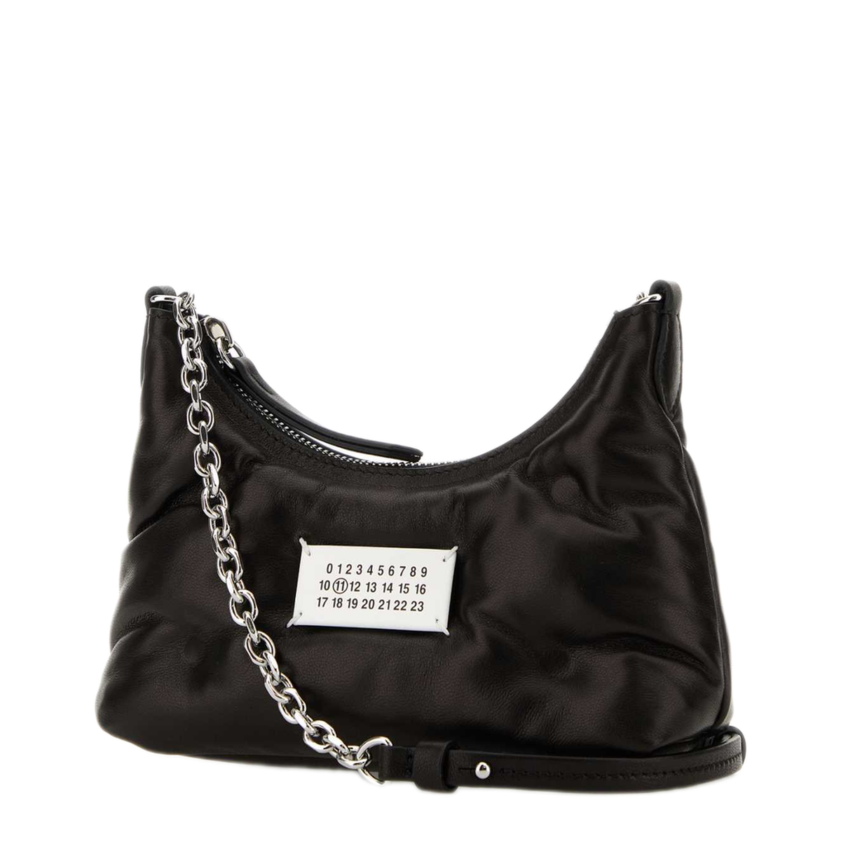 Glam Slam Micro Nappa Leather Hobo Bag - Noir