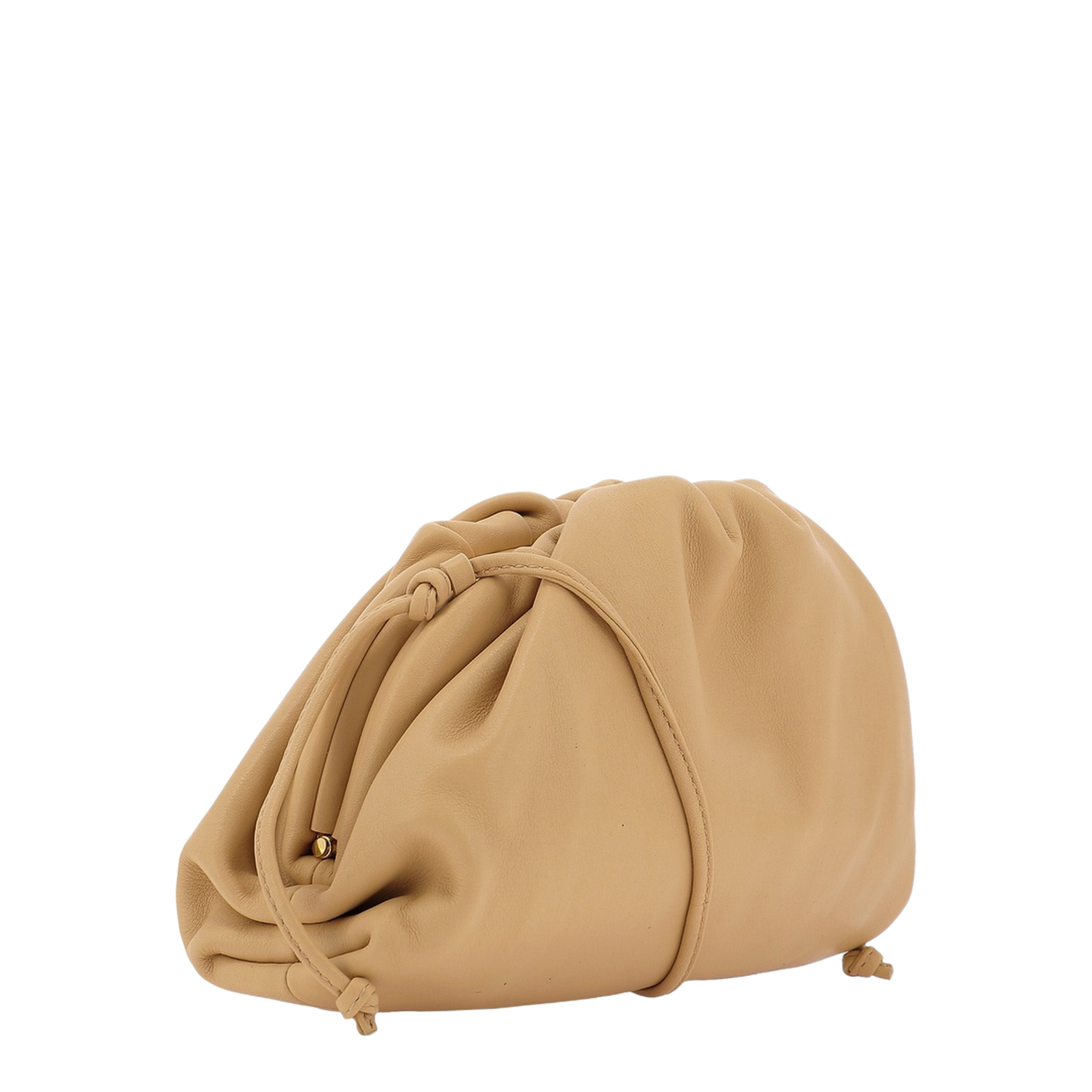 Beige Leather Shoulder Bag