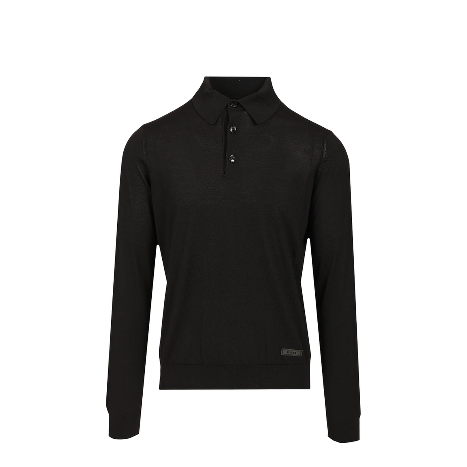 Long-Sleeved Polo Shirt Black