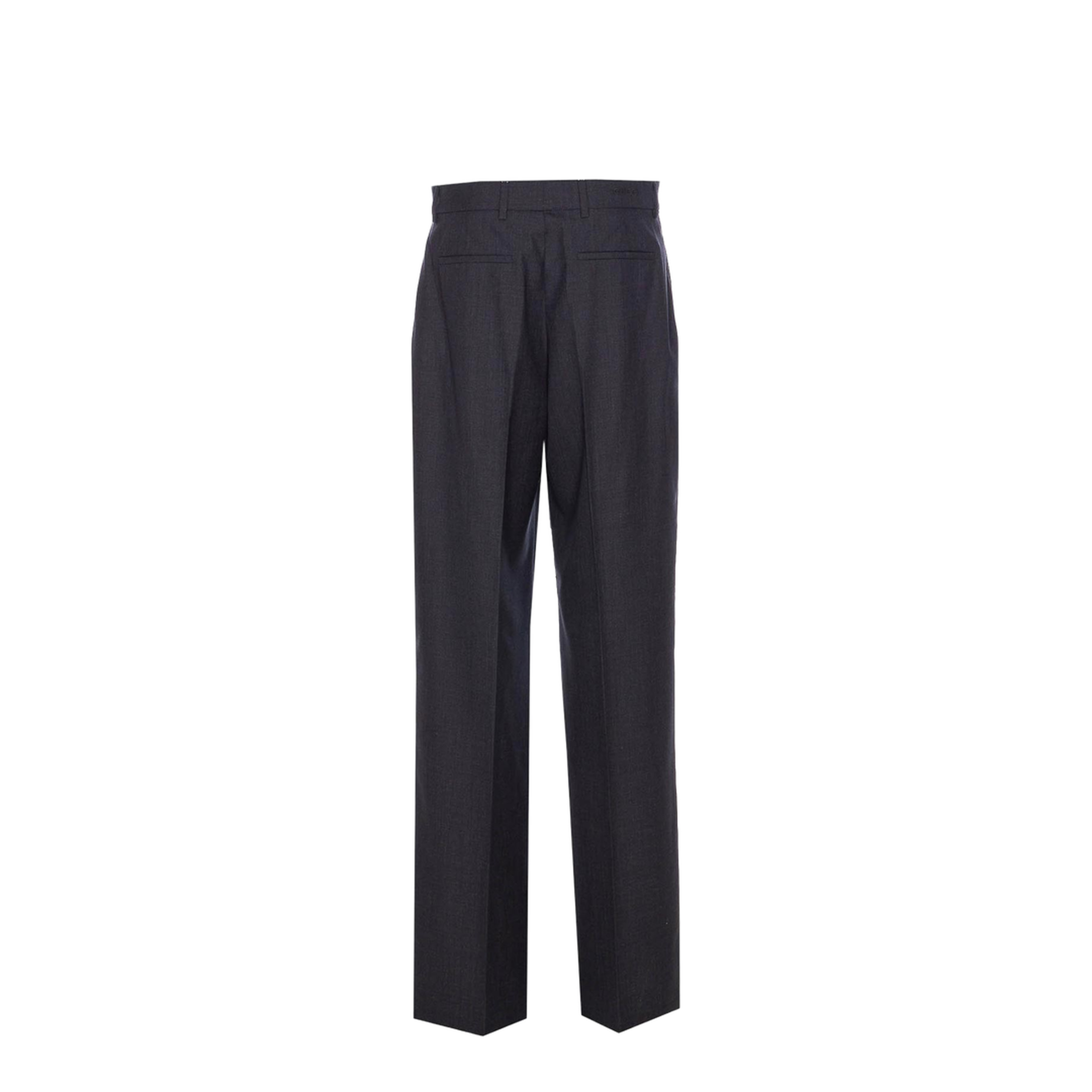 MAYFEYR - Gucci - Wool Pants With Logo In Dark Grey - 836760Z7ATK1054