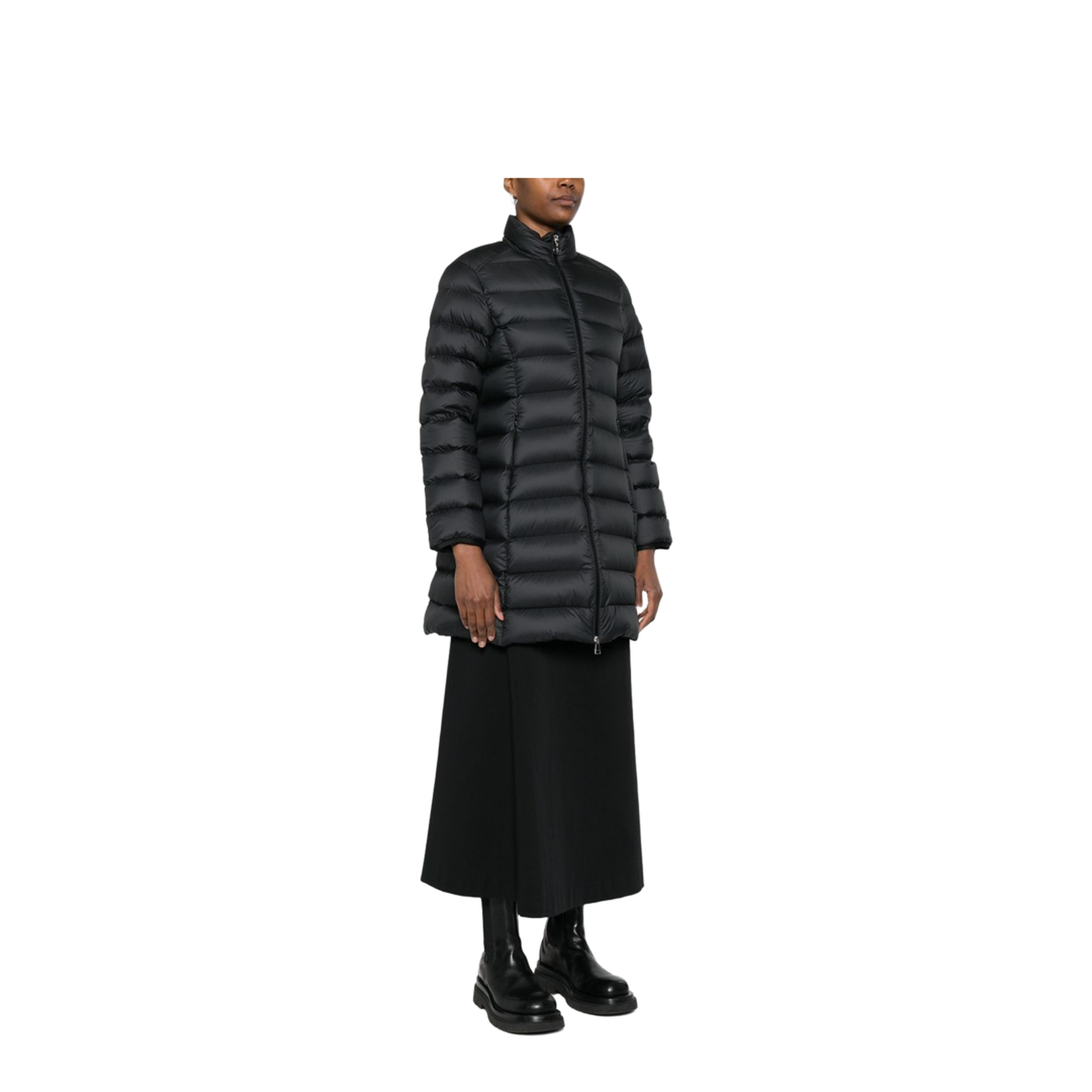 Black Igesse Mid-Length Down Jacket