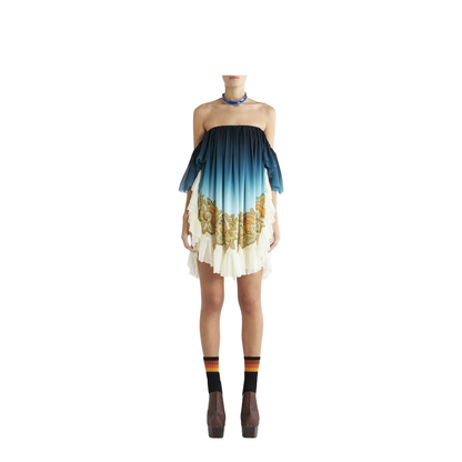 Paisley-Print Silk Dress