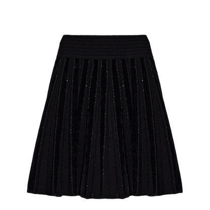 Shimmering Sequins Skirt Black