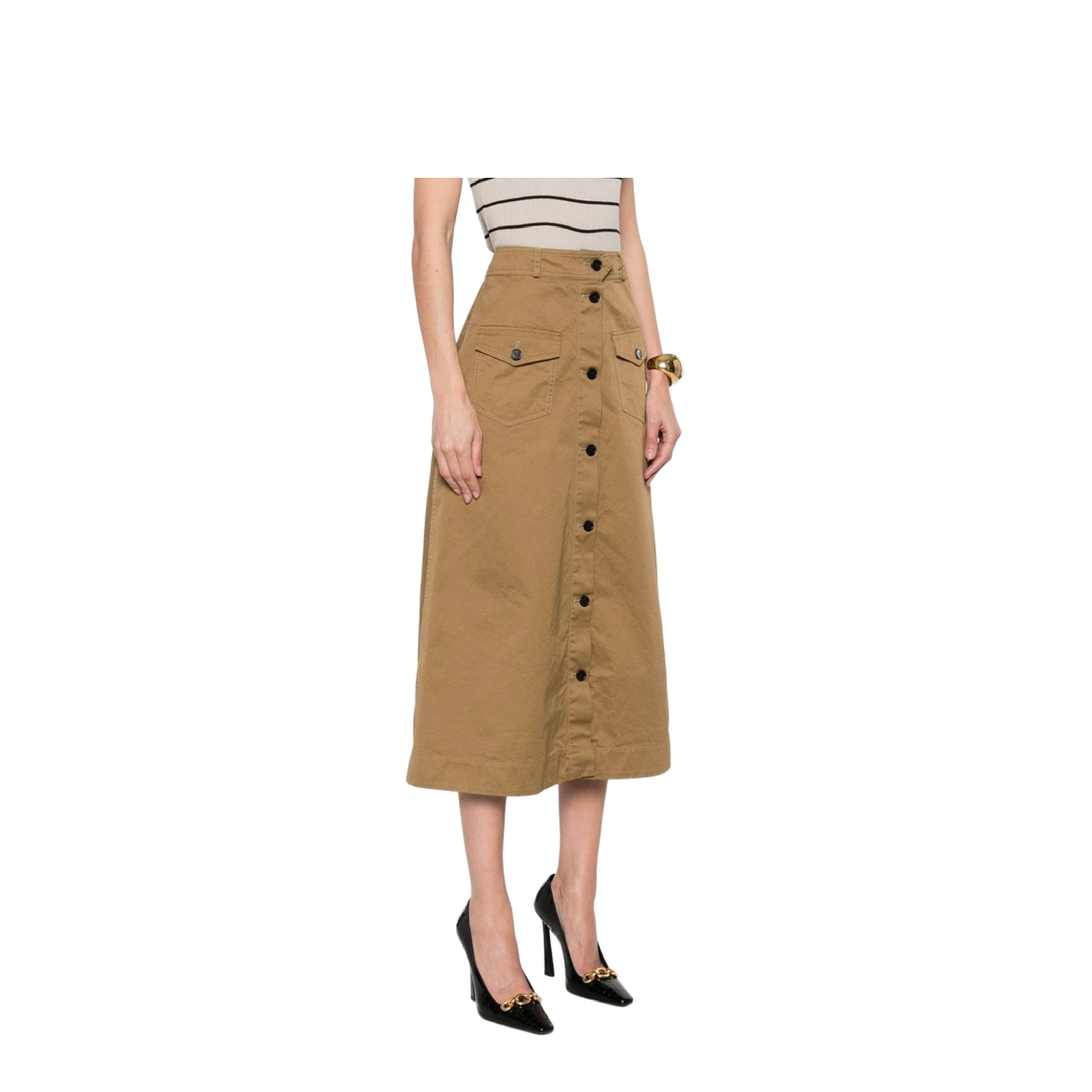 MIDI SKIRT WITH BUTTONS