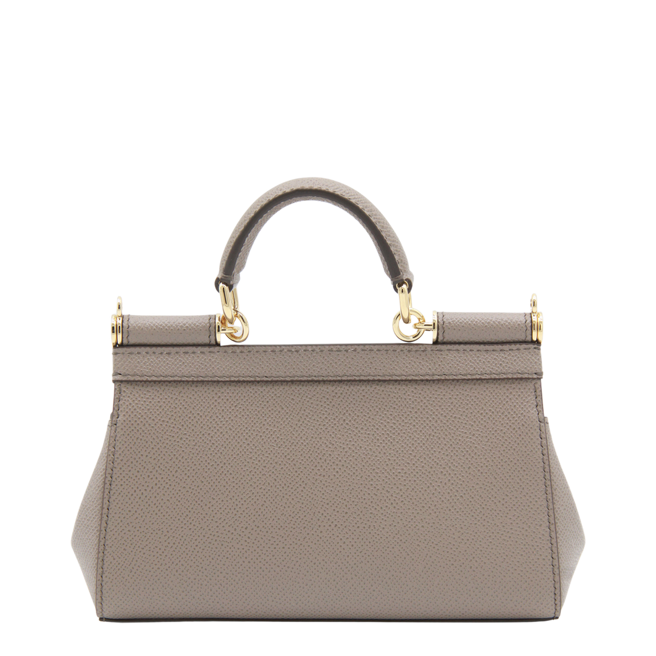 Sicily Mini Calfskin Top Handle Bag - Beige