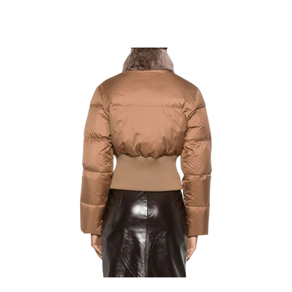MAYFEYR - Fendi - Short Padded Down Jacket With Shearling Collar - FAN214AT8V
