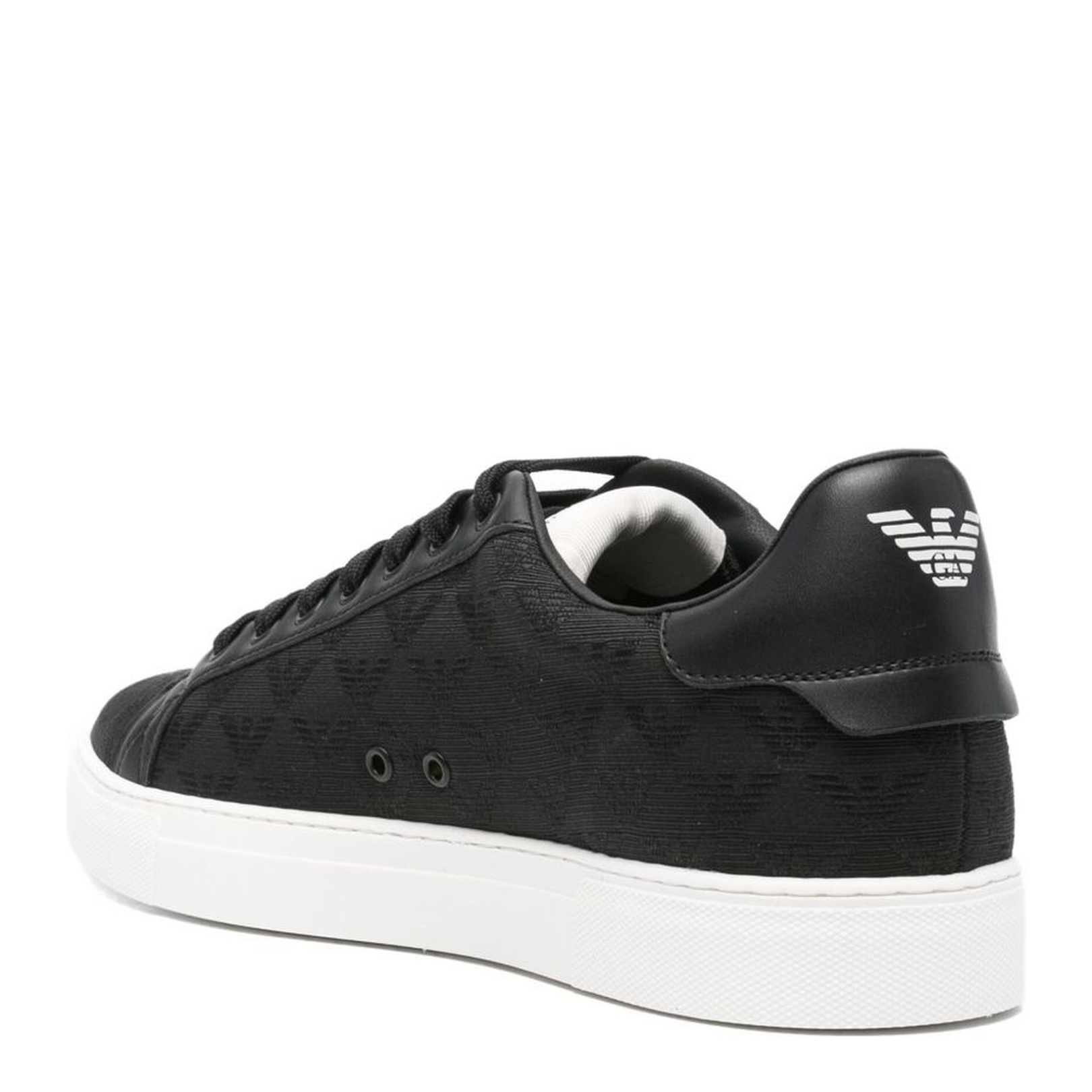 Nylon Sneakers with Jacquard All-Over Eagle