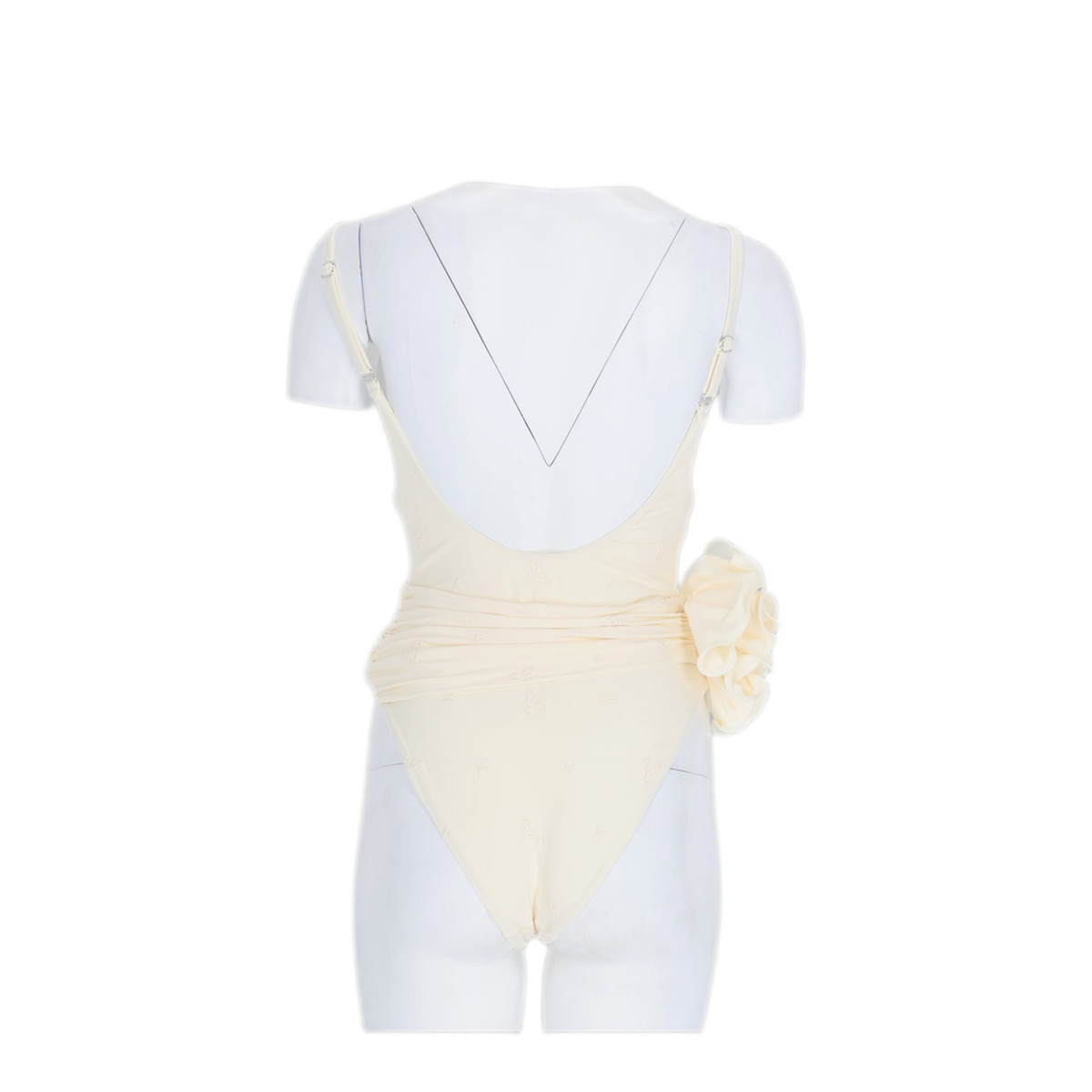 One Piece Swimsuit With Embroidered Roses