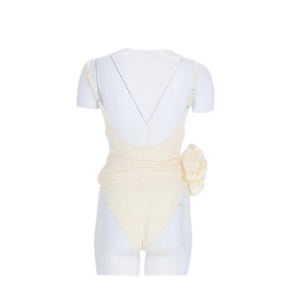 One Piece Swimsuit With Embroidered Roses