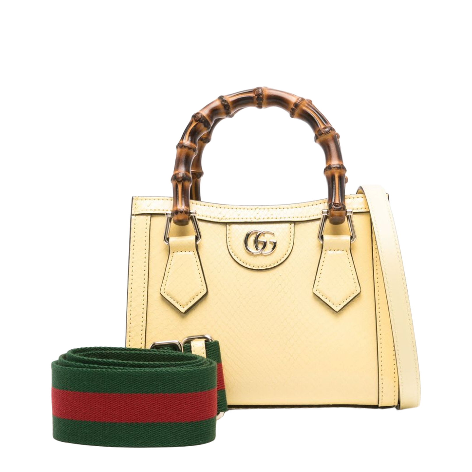 Diana Exotic Leathers Tote Bag - Pastel Yellow