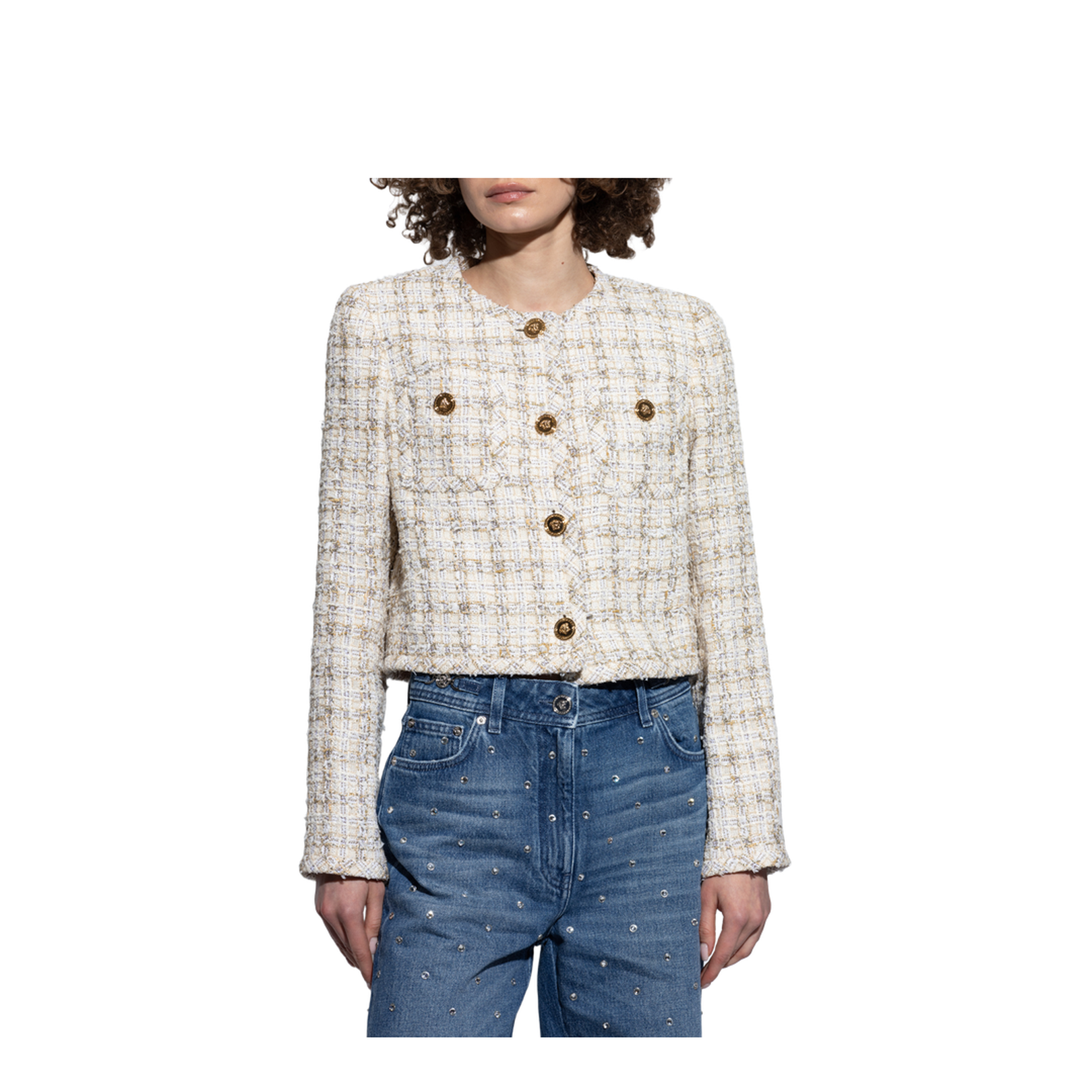 Multicolor Tweed Blazer