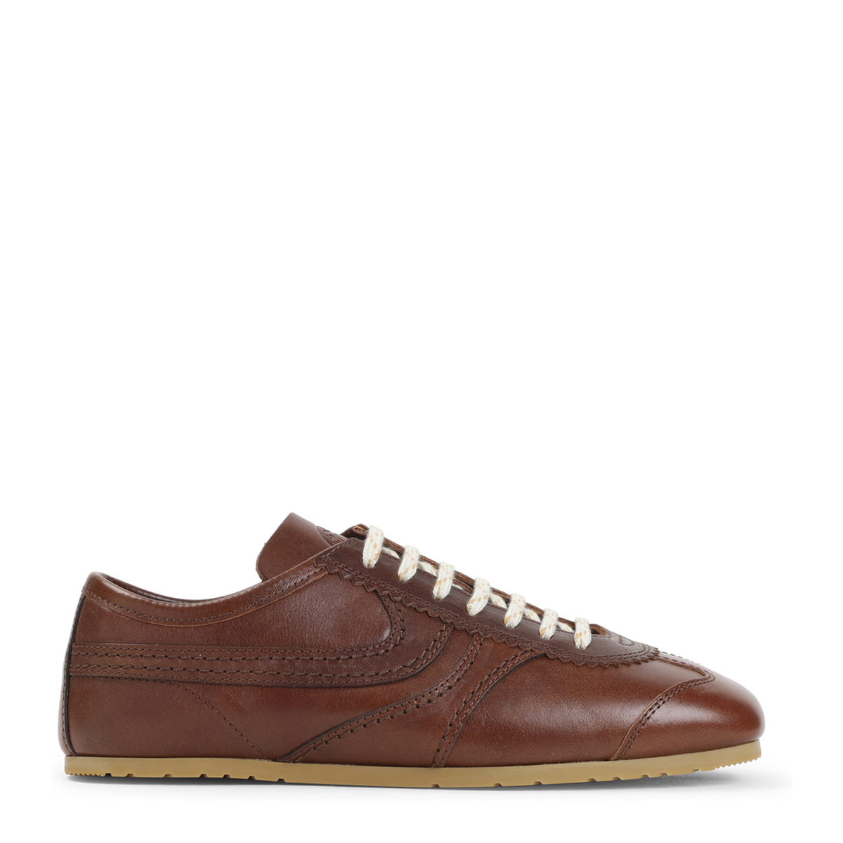MAYFEYR - Dries Van Noten - Brown Burgundy Leather Sneakers - 2620117000105358