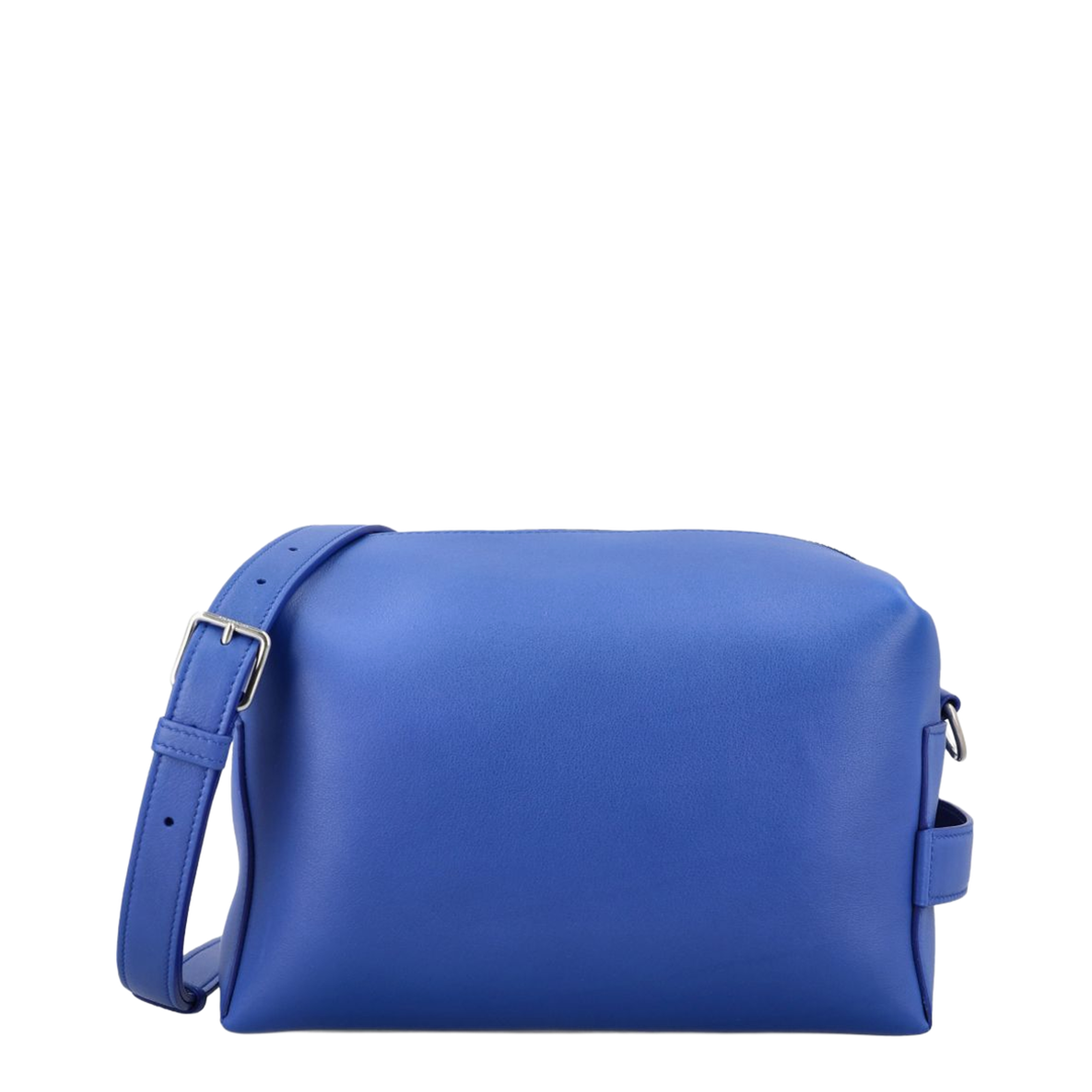 Take Away Messenger Leather Crossbody Bag - Blue