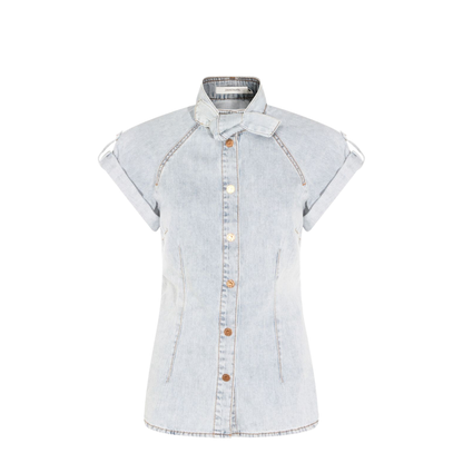 Bow-tie denim top