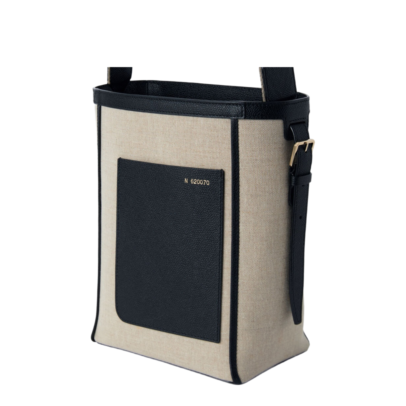 Soft Canvas Bucket Mini Bag Sand Brown Black