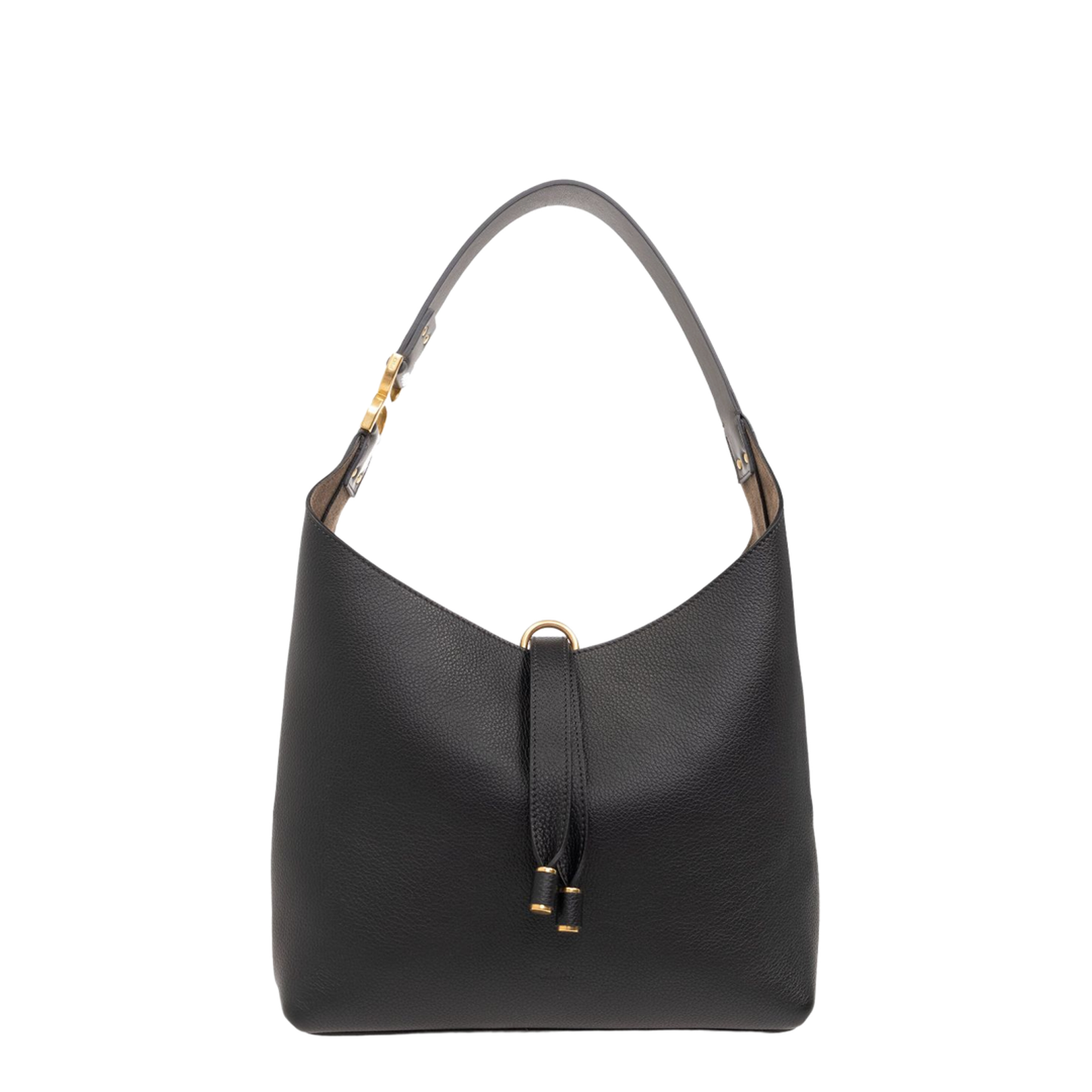Small Marcie Hobo Bag in Grained Leather