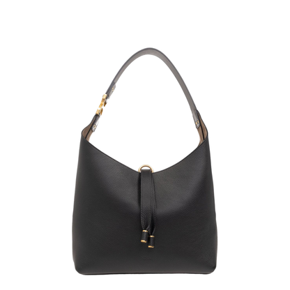 Small Marcie Hobo Bag in Grained Leather