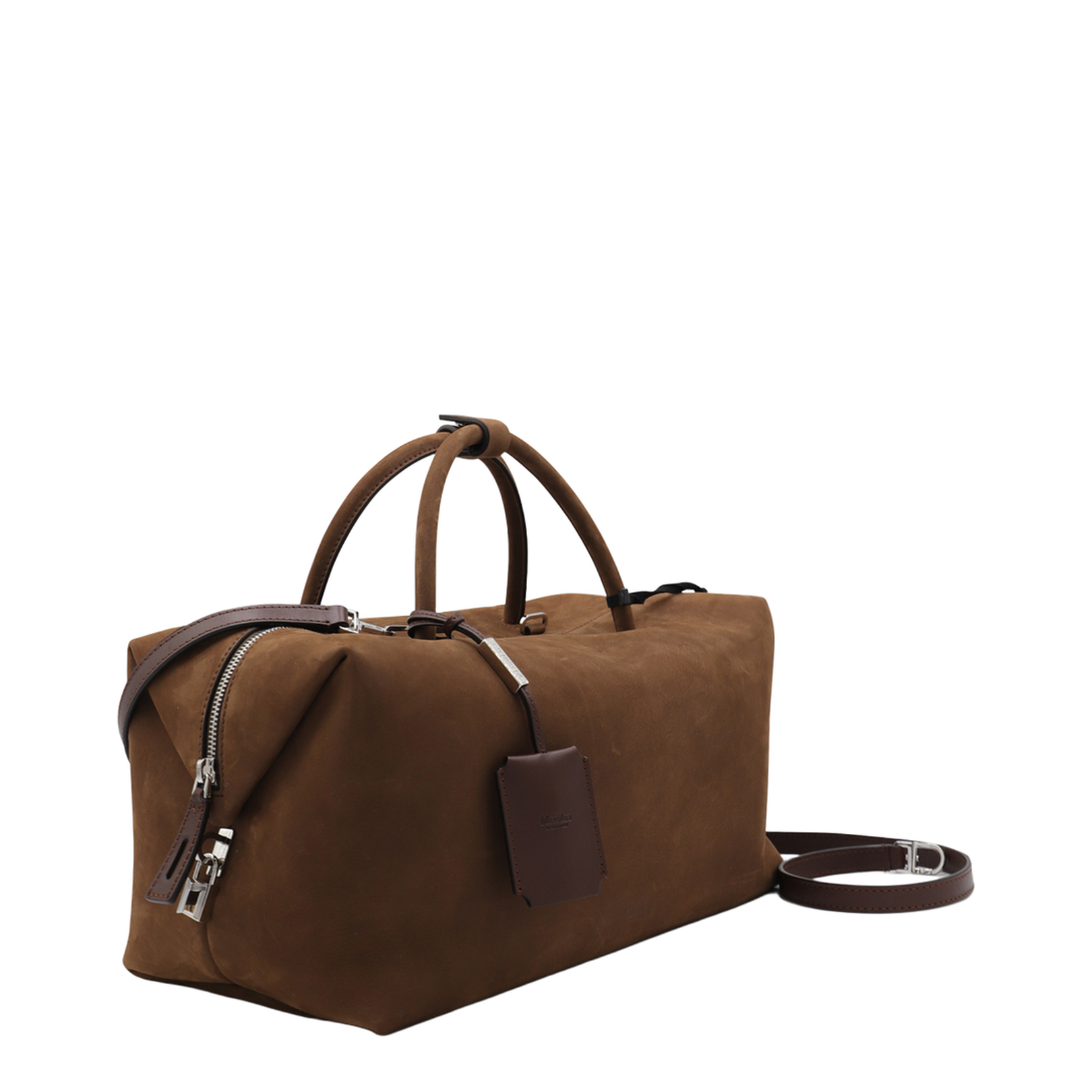Large Nubuck Leather Boston Bag