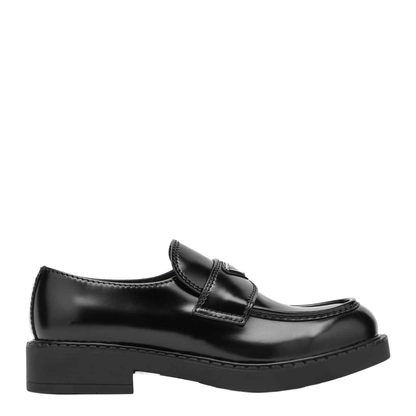 Chocolate Moccasin in Black Patent Leather