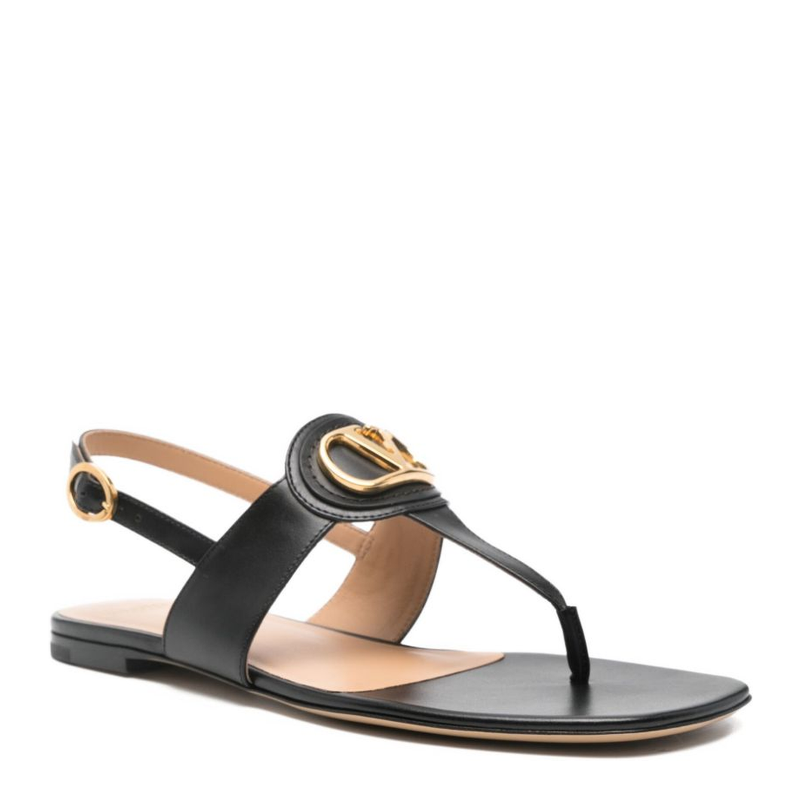 Vlogo Signature Leather Thong Sandals