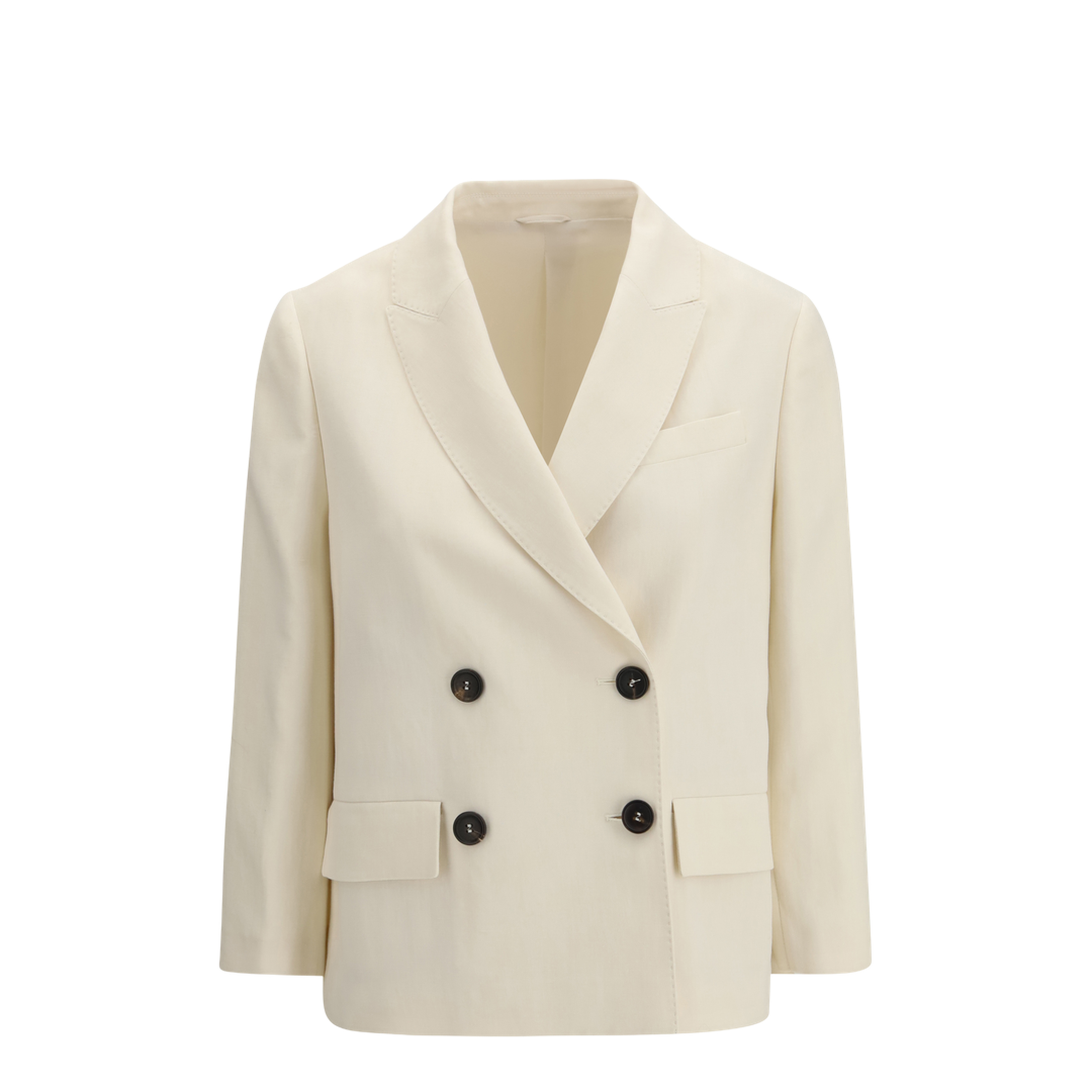 MAYFEYR - Brunello Cucinelli - Fluid Twill Jacket In Viscose And Linen With Monile - MH1267621