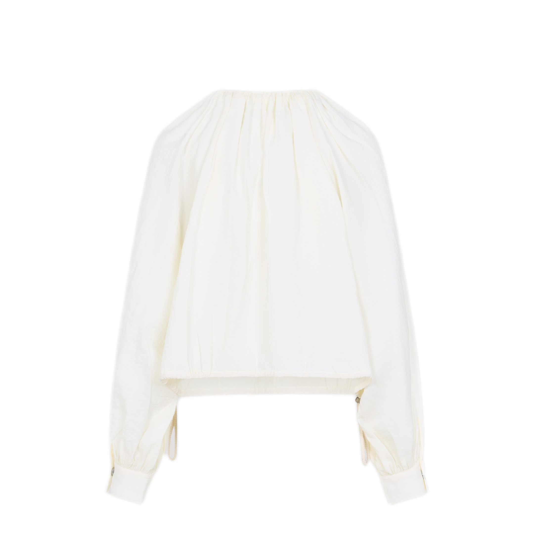 MAYFEYR - CO - Milk White Gathered Shirt - 1122WBRN112