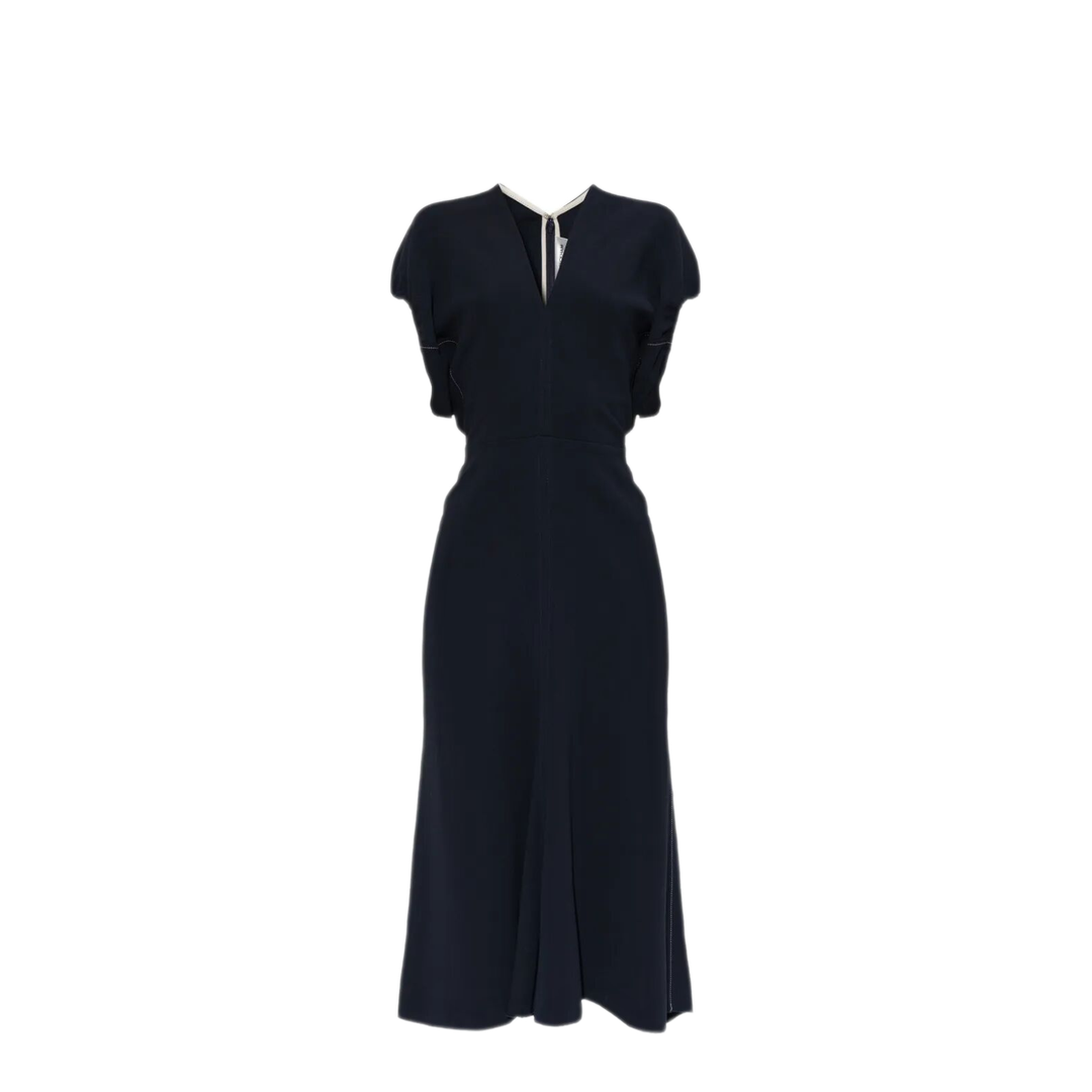 MAYFEYR - Victoria Beckham - Blouson Detail V-Neck Midi Dress - 1126WDR006381A550