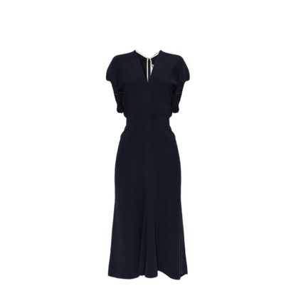 MAYFEYR - Victoria Beckham - Blouson Detail V-Neck Midi Dress - 1126WDR006381A550