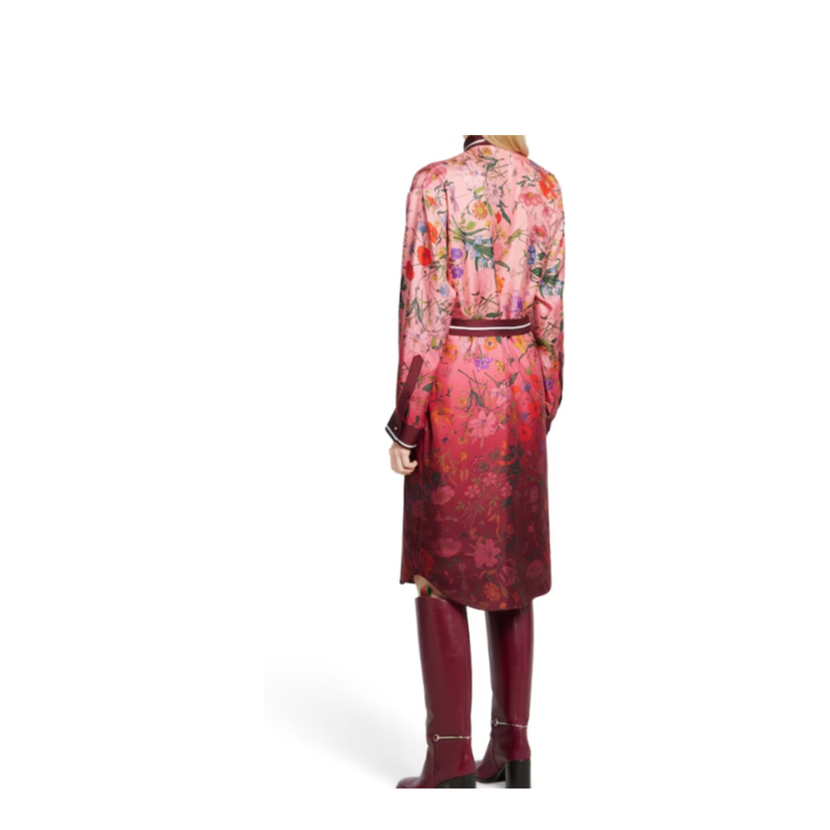 Printed Silk Twill Shirt Dress