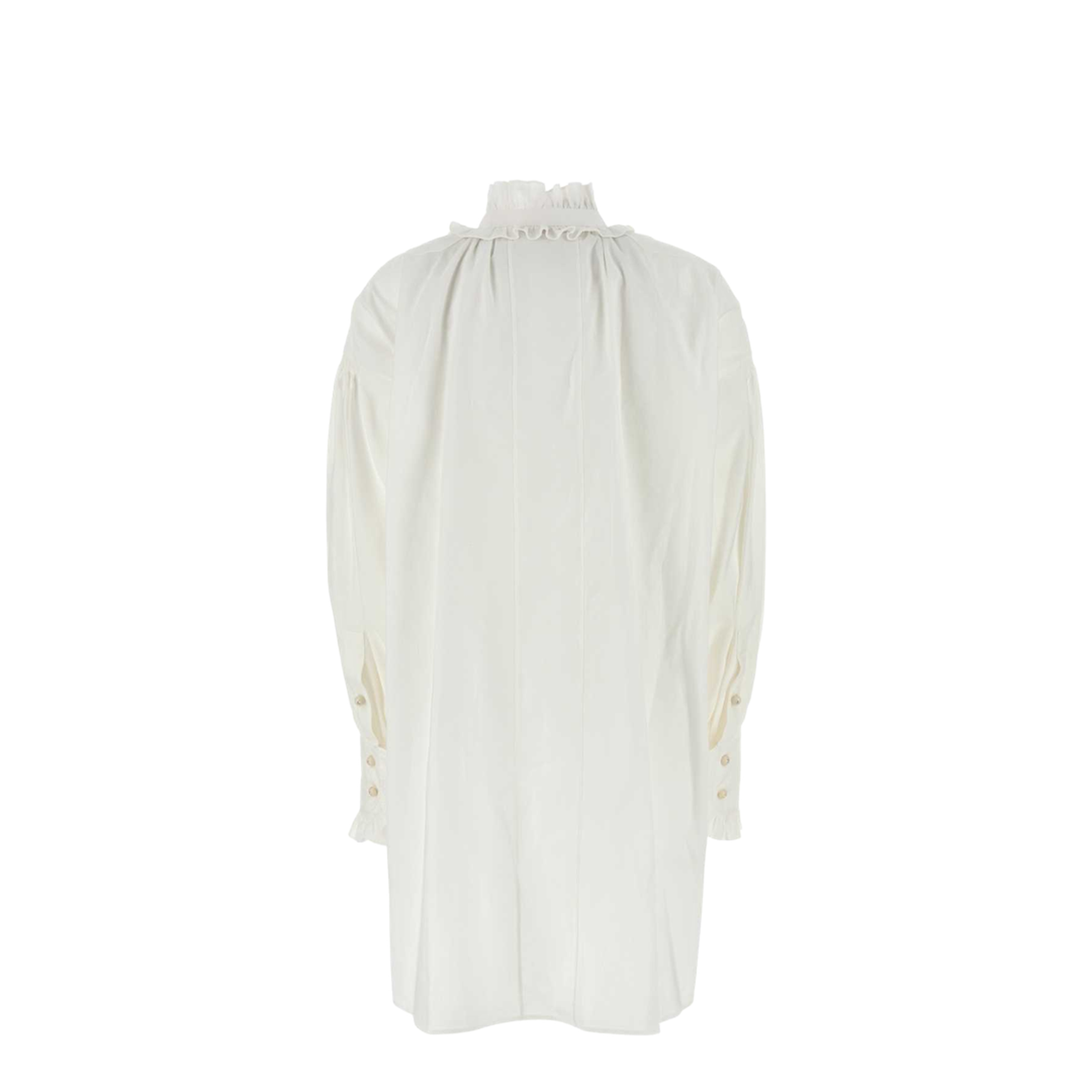 White Cotton Blend Dress