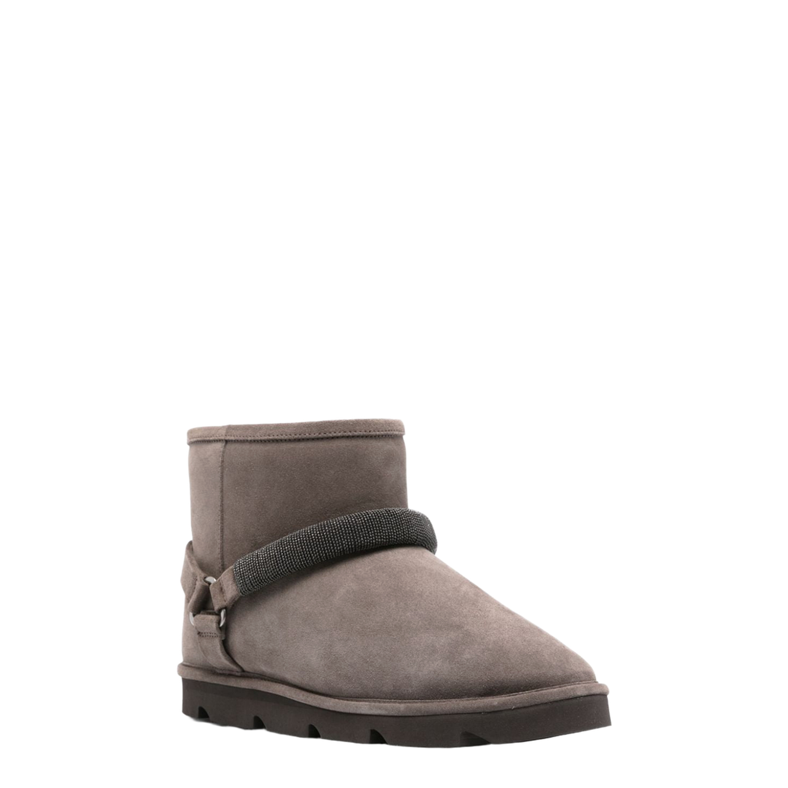 Monili-strap Suede Ankle Boots