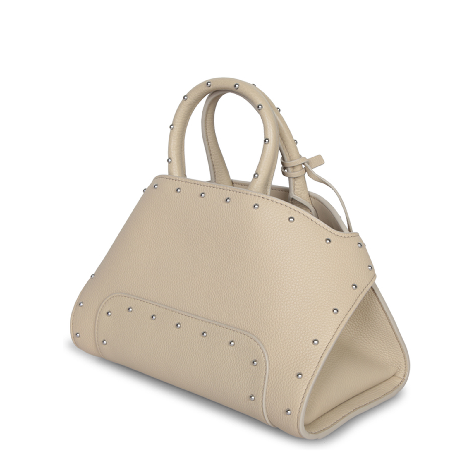 Mini Hug Beige Leather Bag