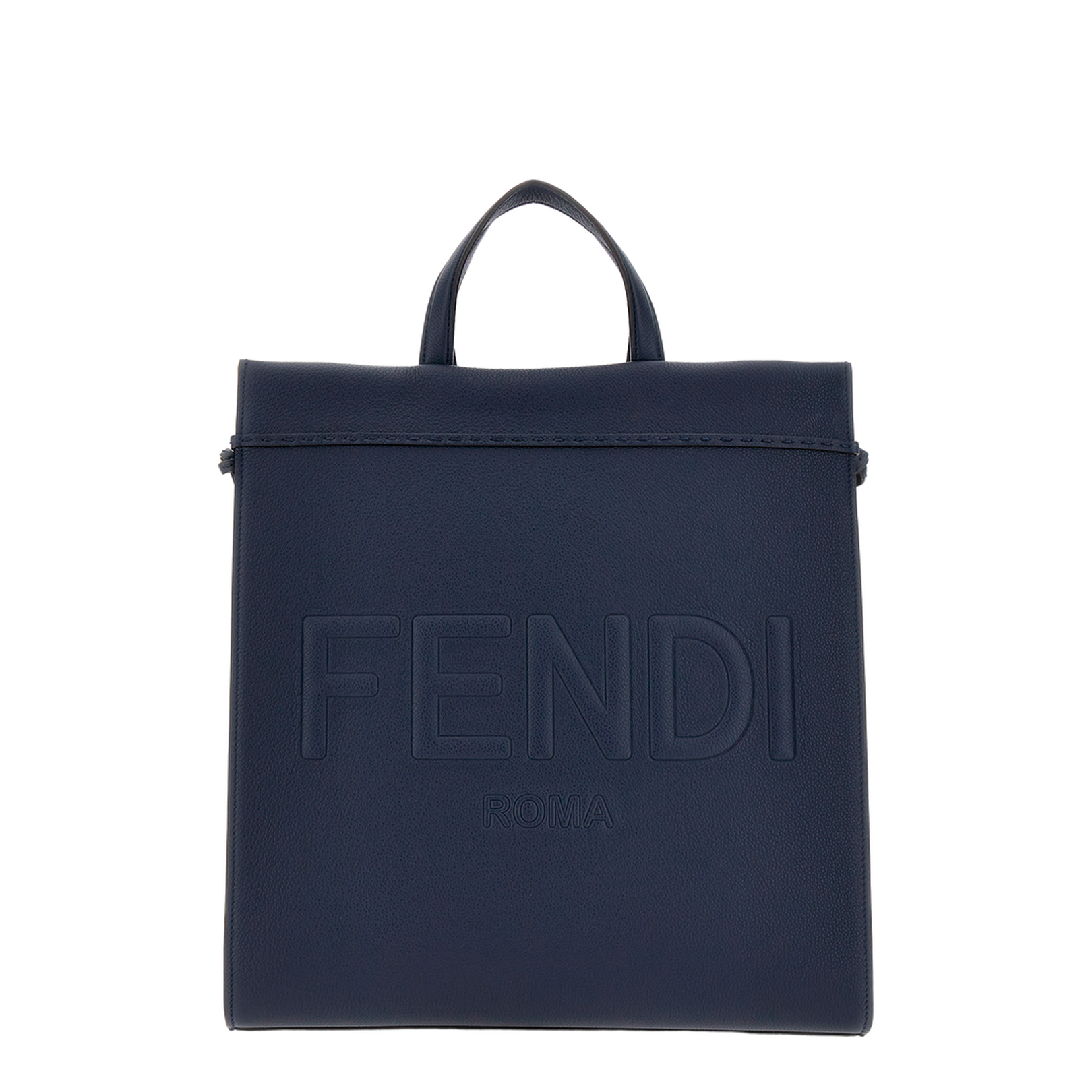 Sunshine Medium Leather Tote Bags - Blue