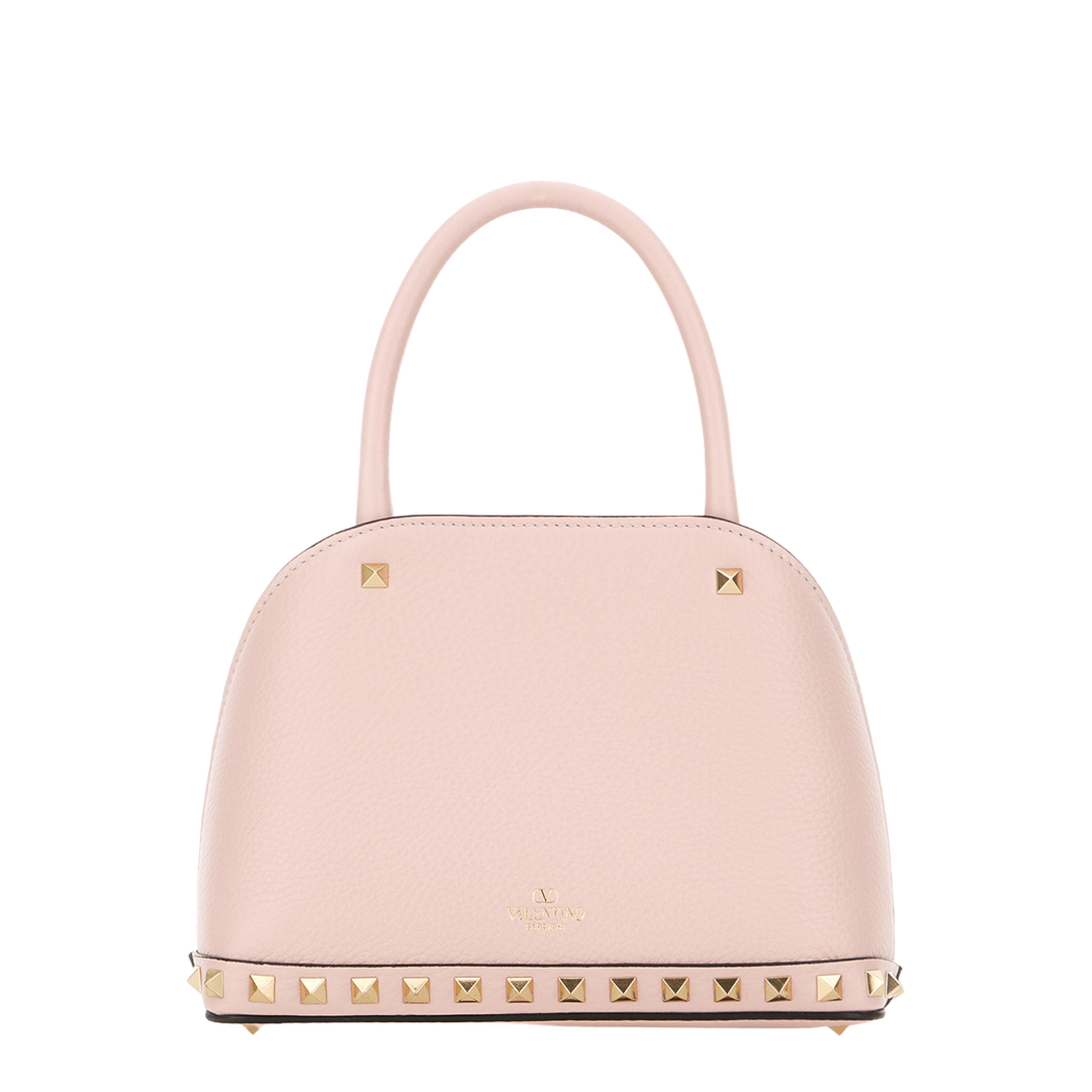Pink Leather Small Rockstud Handbag