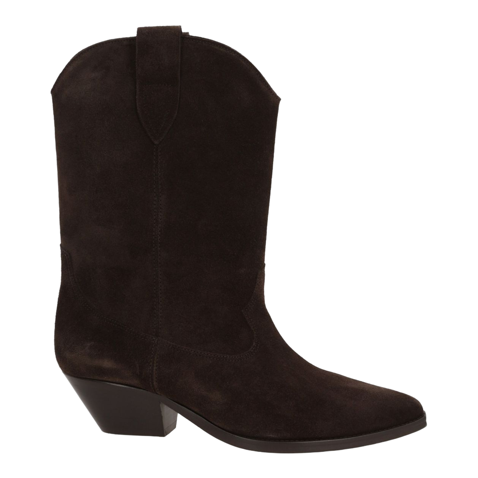 Pointed Toe Dark Brown Wooden Heel