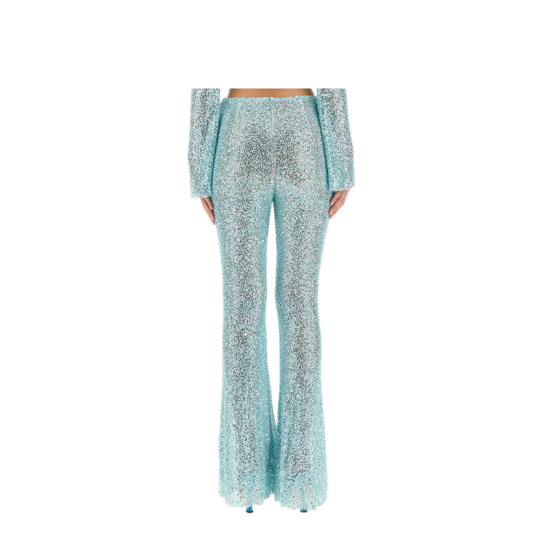 MAYFEYR - Self Portrait - Beaded Pants - PF23195PBLBLUE