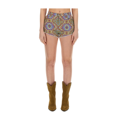Paisley Print Shorts