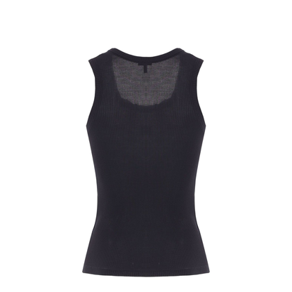 Anagram Tank Top in Silk Black