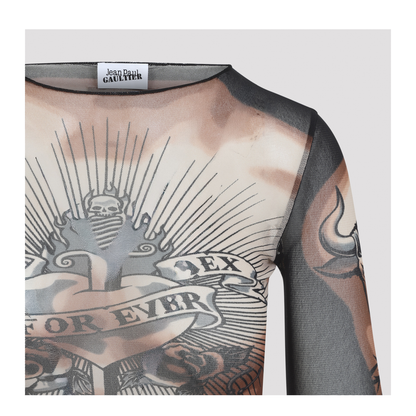 MAYFEYR - Jean Paul Gaultier - Safe Sex Tattoo Top - 2601WTO456M026P