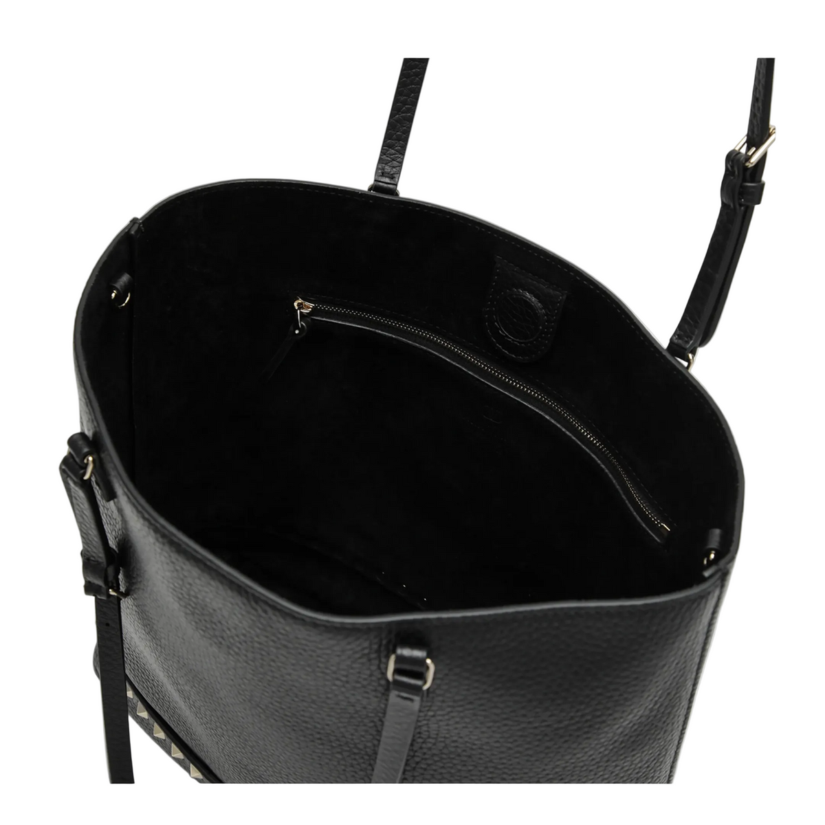 MAYFEYR - Valentino - Medium Rockstud Shopper Bag In Black Leather - 9W2B0T74VSF0NO