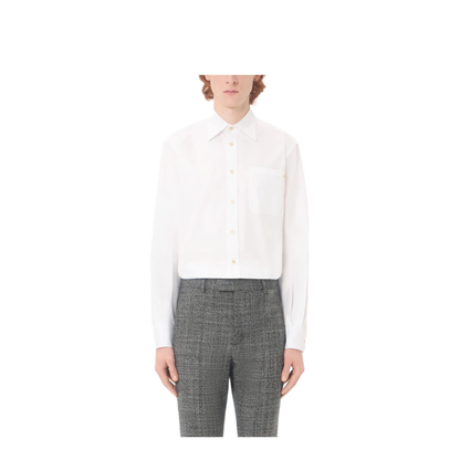 MAYFEYR - Valentino - Oxford Cotton Shirt With Vgold - 9V3ABB84BH10BO