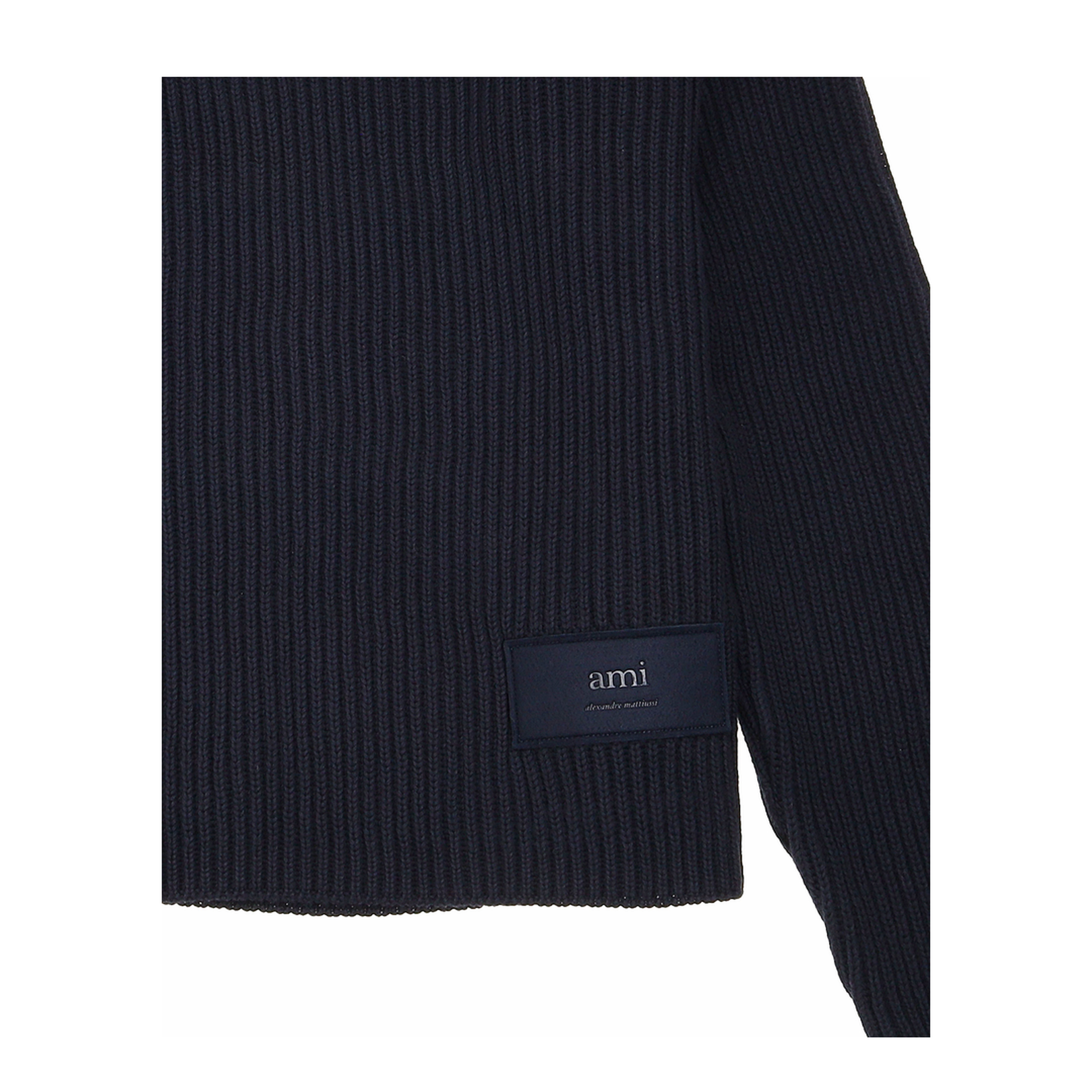 Navy Roll Neck Sweater Night Blue Red
