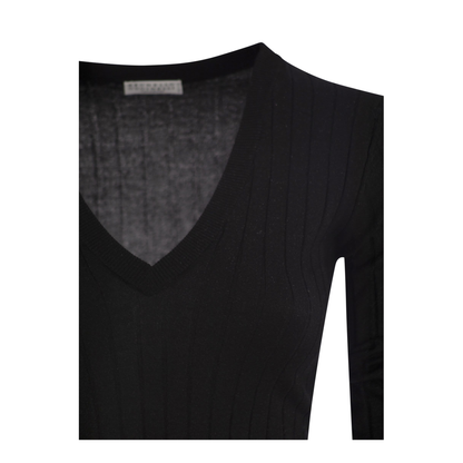 Lightweight Cashmere and Silk Broad Rib Sweater